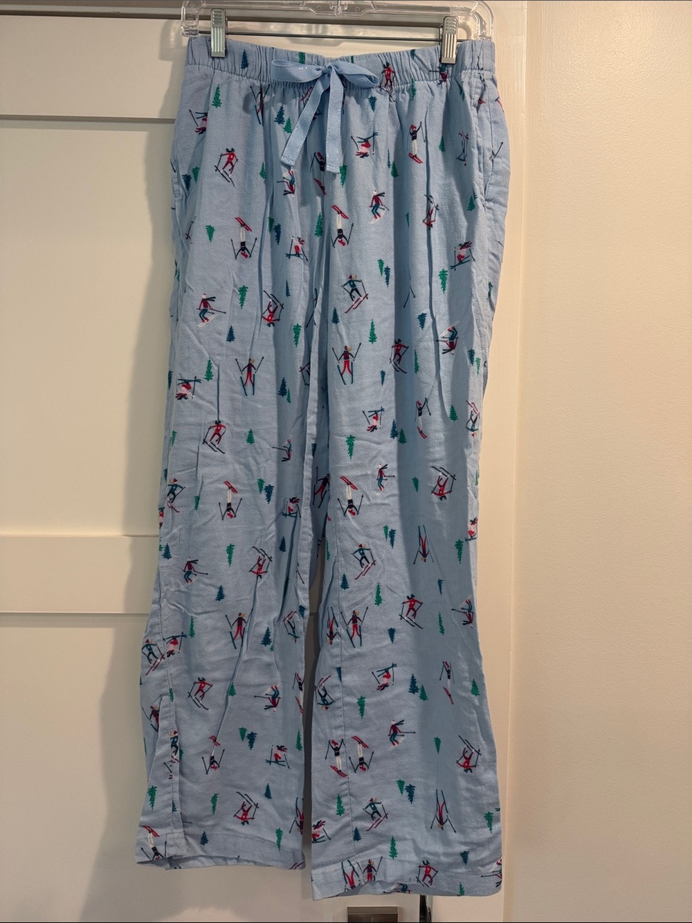 Women's Pajama Pants with Snow Ski Apres Ski Print